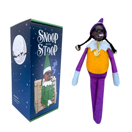 Snoop on a Stoop Hip Hop Lovers Christmas Elf Behaving Badly Plush Toy Table Ornaments Resin Home Garden Decoration